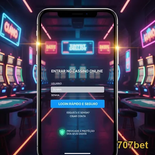 Ilustração de Experimente o aplicativo cassino 707bet para Android e iOS